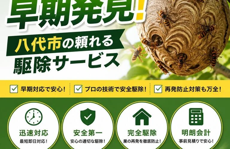 スズメバチの巣を早期発見！八代市の頼れる駆除サービス