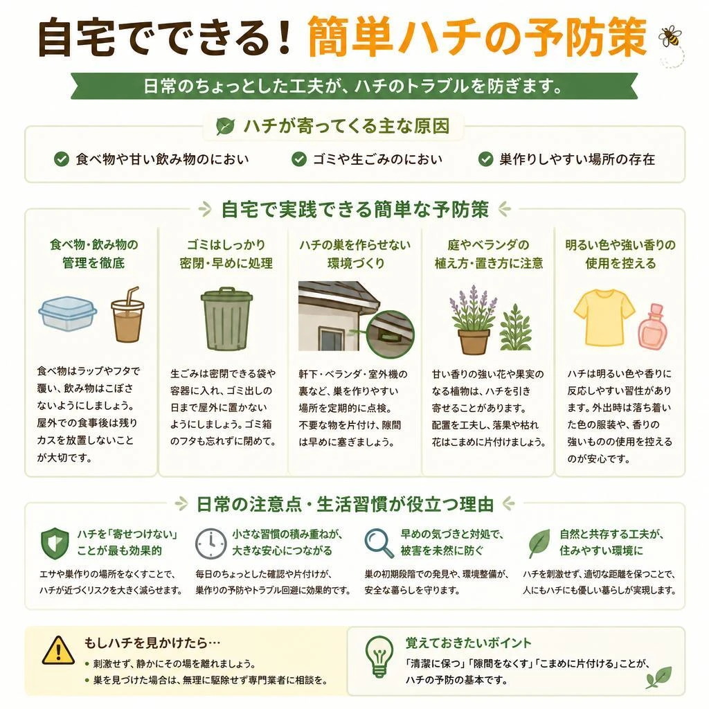 自宅でできるハチの予防方法
