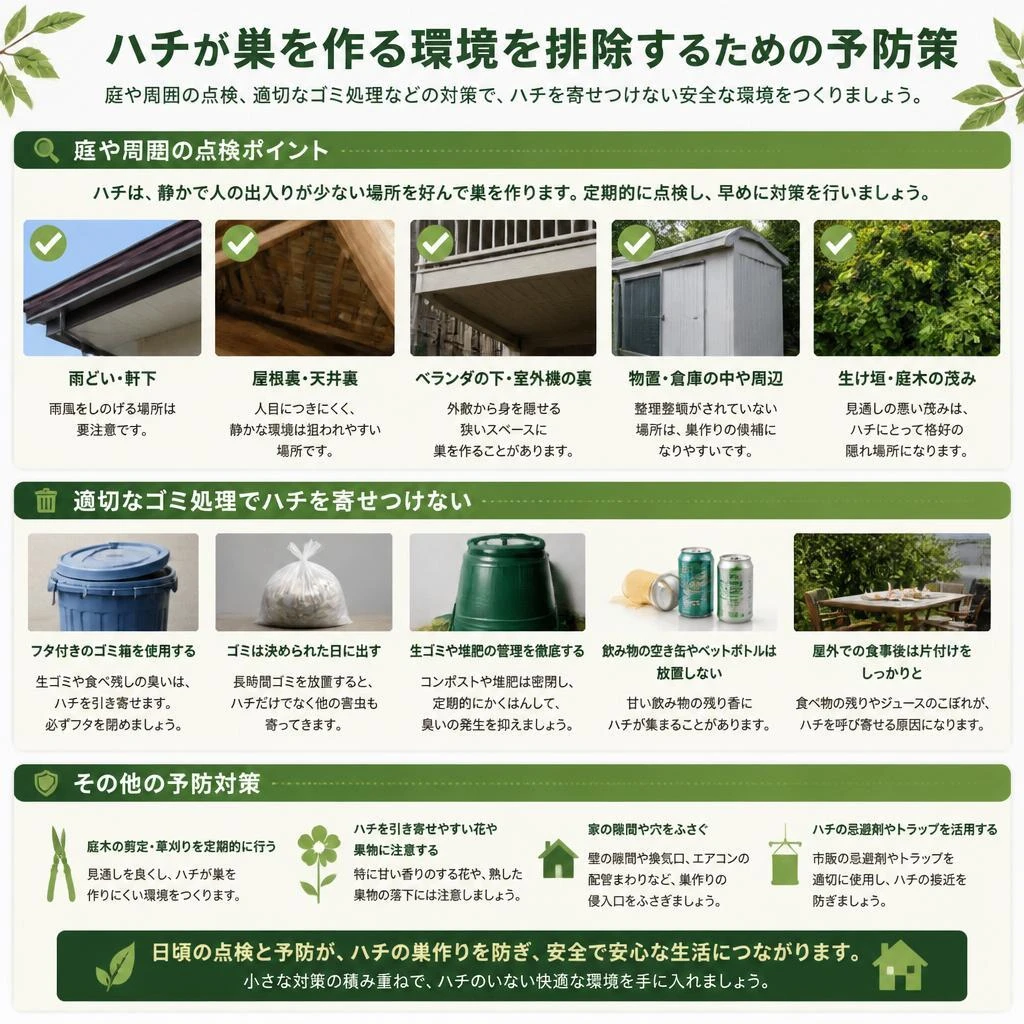 ハチの予防策とは？