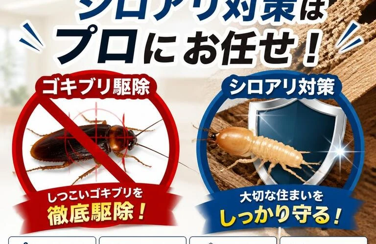 ゴキブリ駆除とシロアリ対策はプロにお任せ！