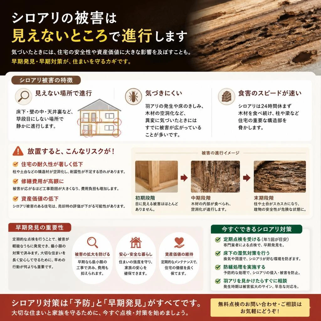 シロアリの恐怖：知られざる被害