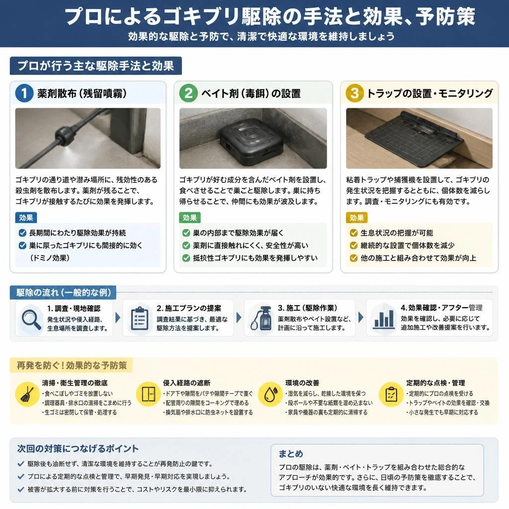 ゴキブリ駆除の具体的な方法
