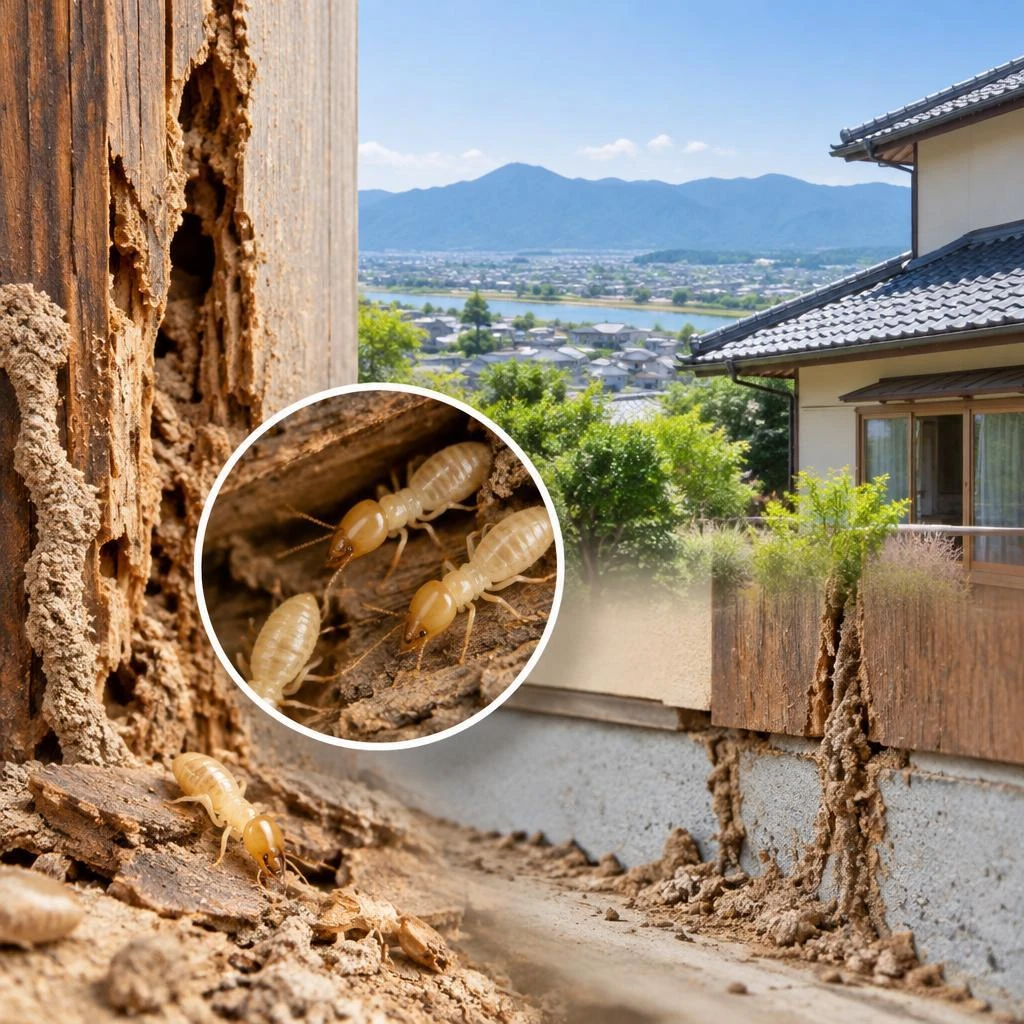 白蟻のサイン、見逃さないで。八代市で繁忙期を迎える前に、早めの点検・対策を。